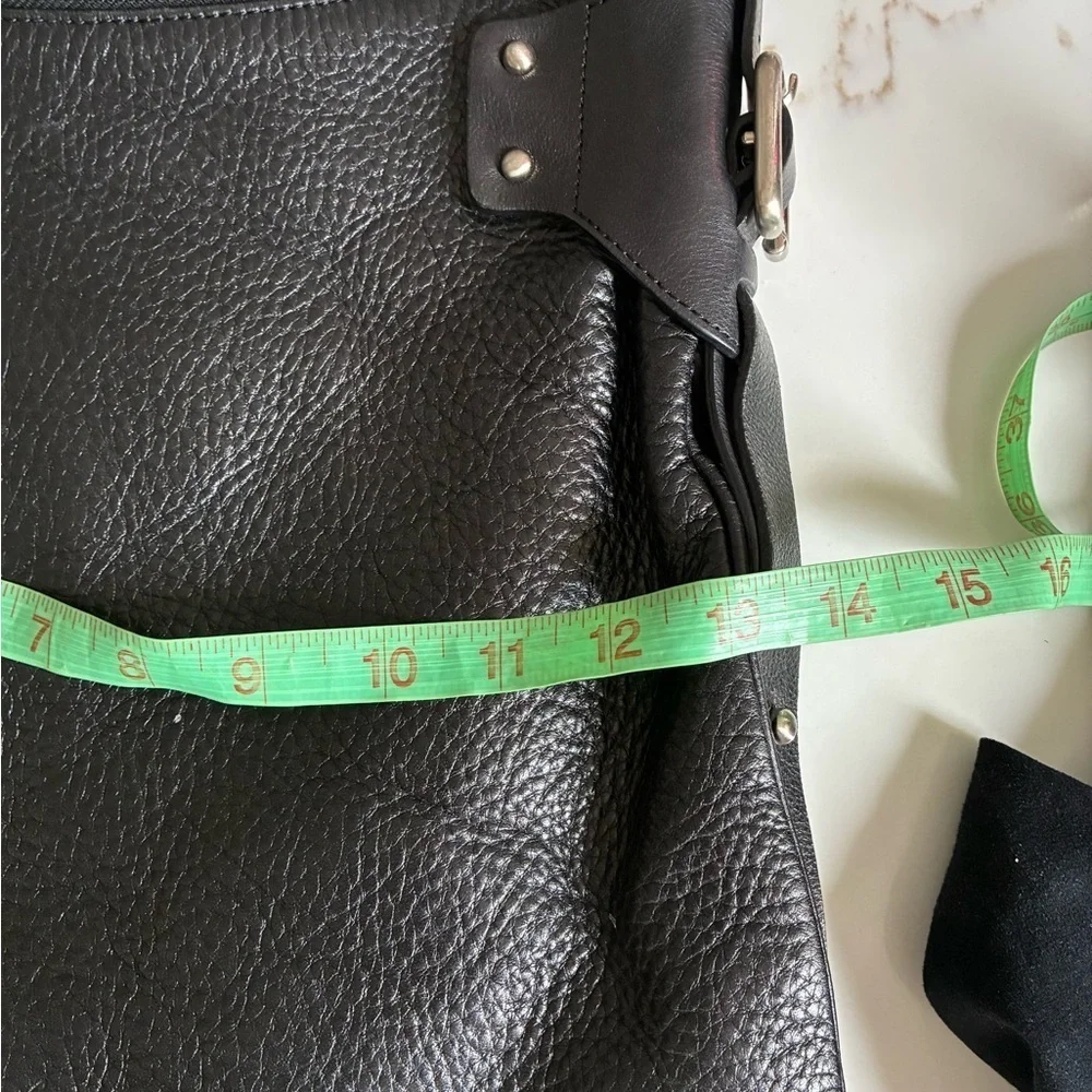 DKNY silver ring Leather black Handbag